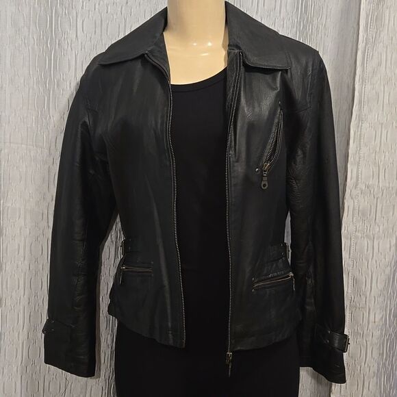 Leather Jacket Hidepark Size Small - Picture 1 of 17